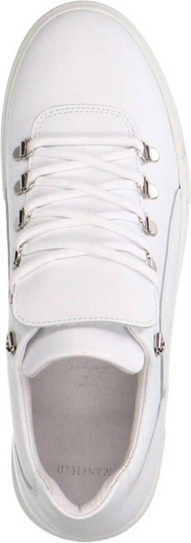 Manfield leren sneakers wit