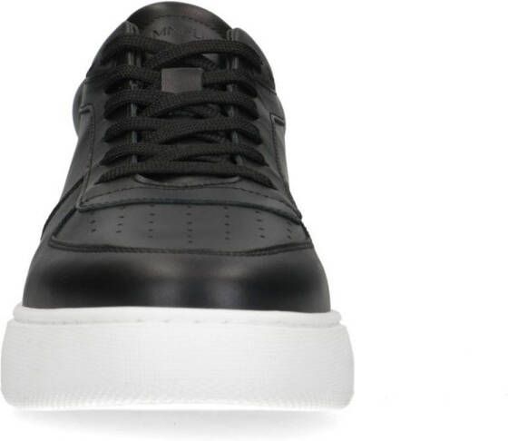 Manfield leren sneakers zwart