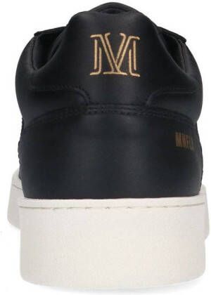 Manfield leren sneakers zwart