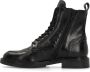Manfield leren veterboots met studs zwart - Thumbnail 3