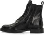 Manfield leren veterboots met studs zwart - Thumbnail 3