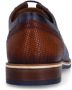 Manfield leren veterschoenen donkerblauw - Thumbnail 5