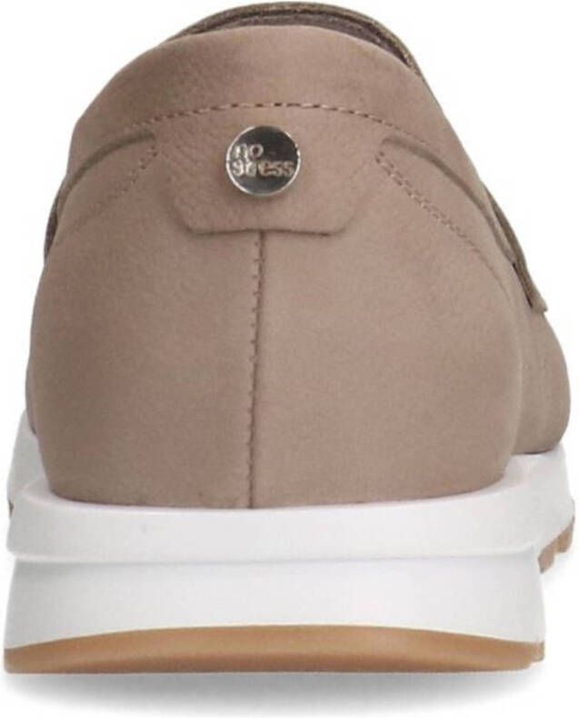 No Stress nubuck instappers taupe