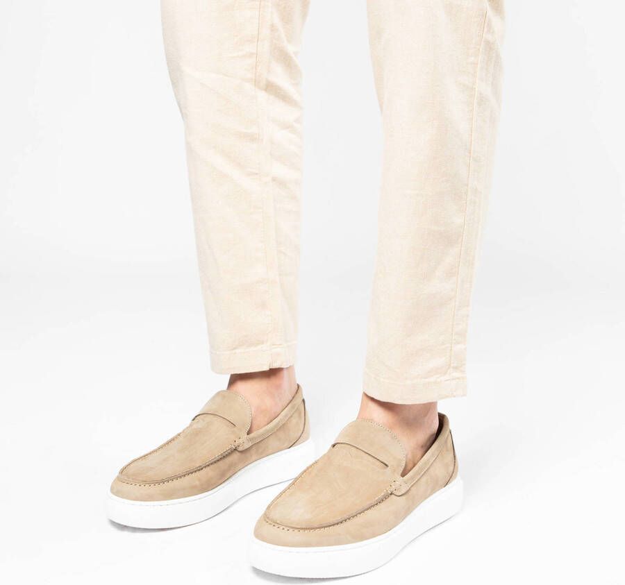 Manfield nubuck loafers taupe