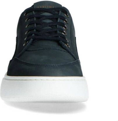 Manfield nubuck sneakers donkerblauw