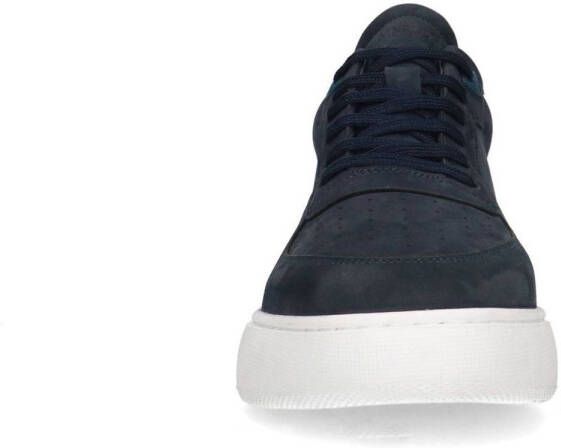 Manfield nubuck sneakers donkerblauw