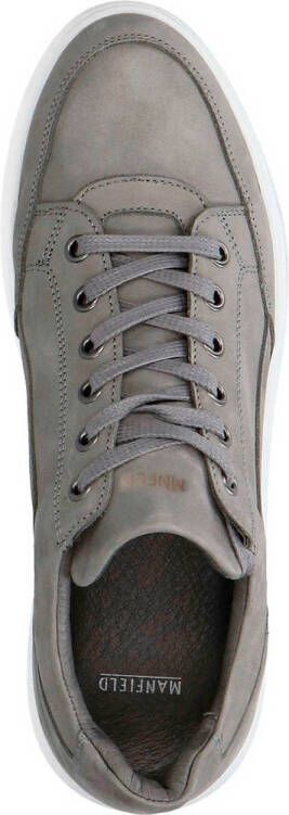 Manfield nubuck sneakers grijs