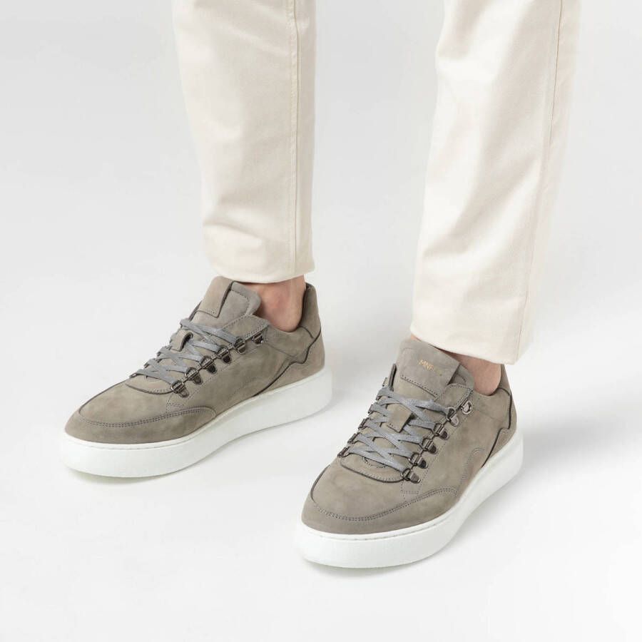 Manfield nubuck sneakers grijs