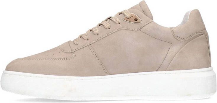 Manfield nubuck sneakers lichtgrijs