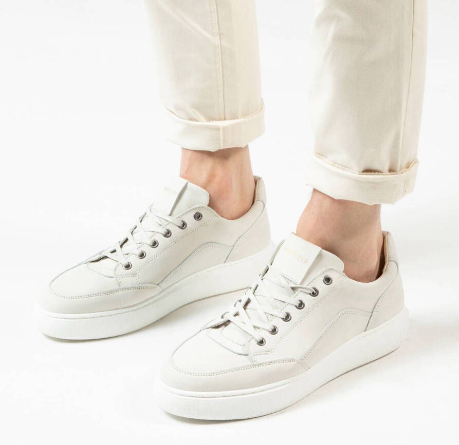 Manfield nubuck sneakers off white