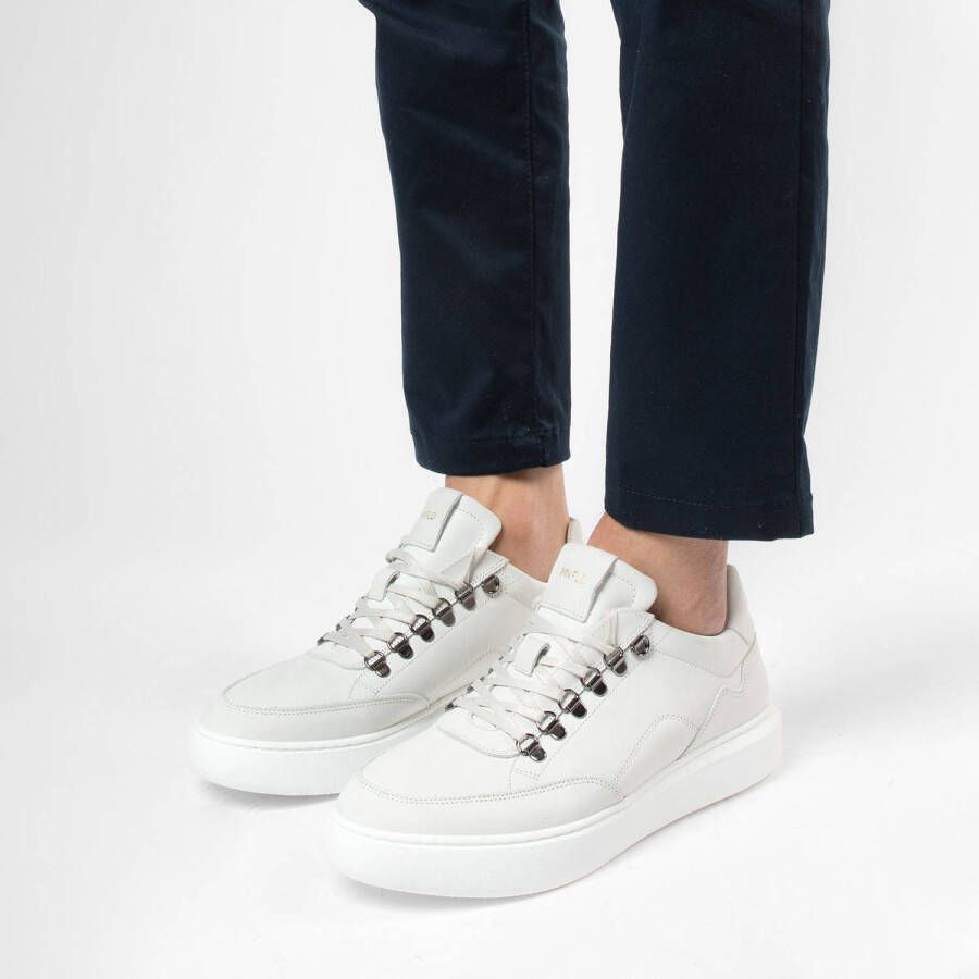 Manfield nubuck sneakers off white