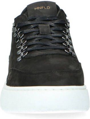 Manfield nubuck sneakers zwart