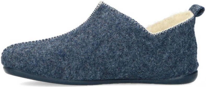 Manfield pantoffels blauw