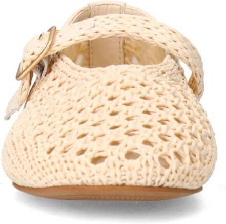 Manfield raffia ballerina's ecru
