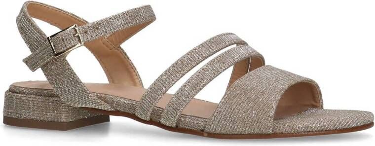 Manfield sandalen met glitter goud