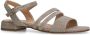 Manfield Dames Gouden glitter sandalen - Thumbnail 4