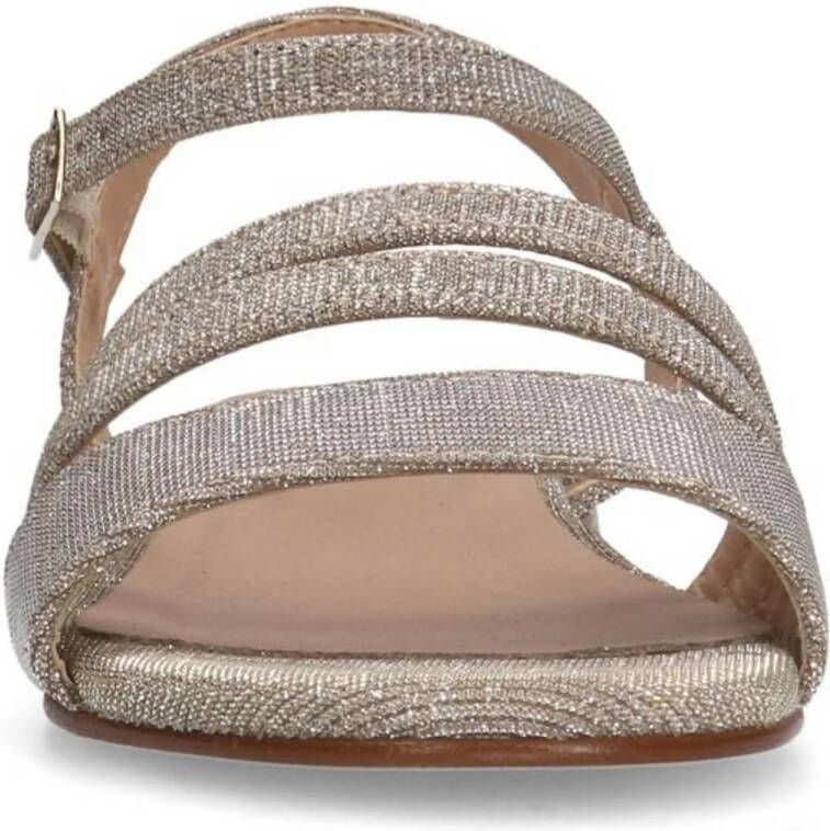 Manfield sandalen met glitter goud