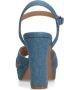 Manfield Dames PRE ORDER Denim sandalen met hak - Thumbnail 4