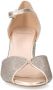 Manfield Dames Gouden glitter sandalen met hak - Thumbnail 4