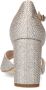 Manfield Dames Gouden glitter sandalen met hak - Thumbnail 5