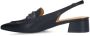 Manfield Dames Zwarte leren slingbacks - Thumbnail 4