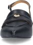 Manfield Dames Zwarte leren slingbacks - Thumbnail 5