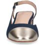 Manfield Dames Blauwe stoffen slingback pumps - Thumbnail 4