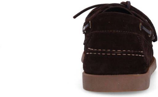 Manfield suède bootschoenen donkerbruin