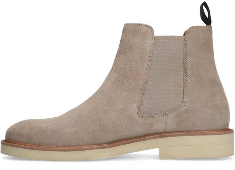 Manfield suède chelsea boots beige