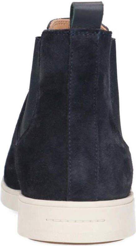 Manfield suède chelsea boots donkerblauw