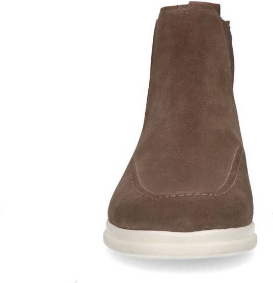 Manfield Heren Taupe suède chelsea boots