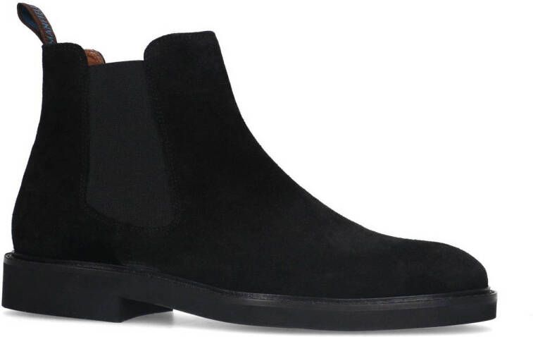 Manfield suède chelsea boots zwart