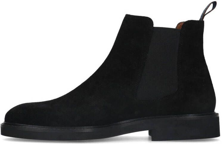 Manfield suède chelsea boots zwart