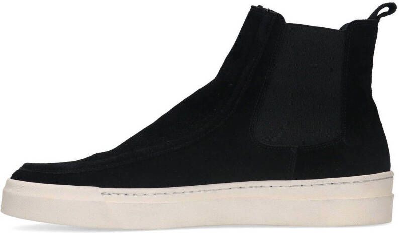 Manfield suède chelsea boots zwart