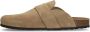 Manfield Heren Beige suède slip ons - Thumbnail 5