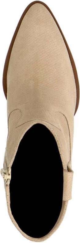 Manfield suède cowboylaarzen beige