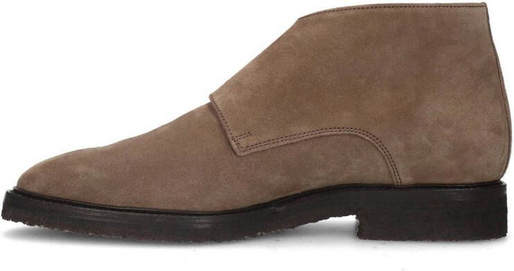 Manfield suede enkelboots beige