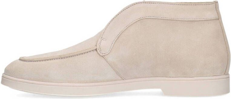 Manfield suède enkelboots beige