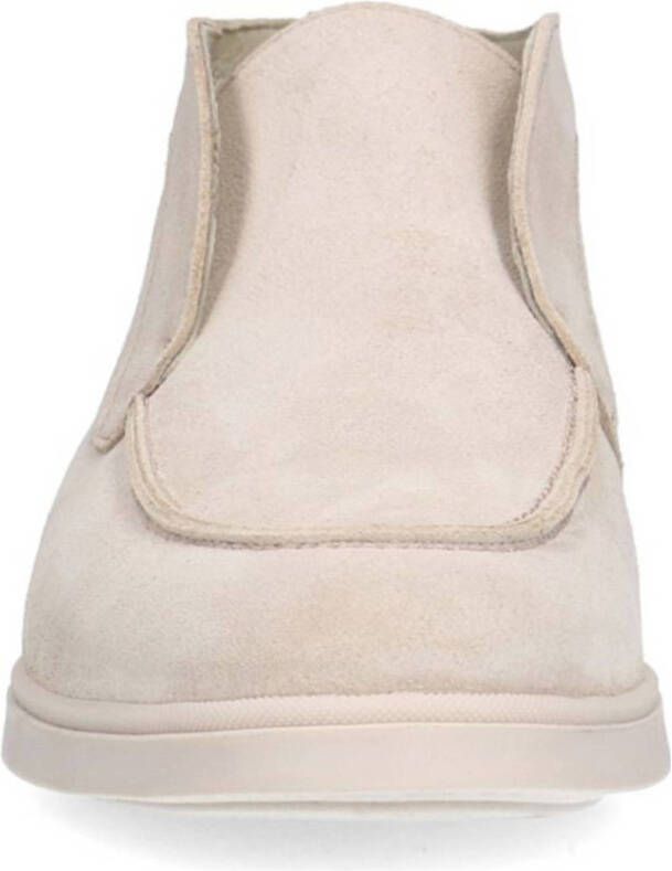 Manfield suède enkelboots beige