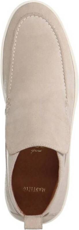 Manfield suède enkelboots beige