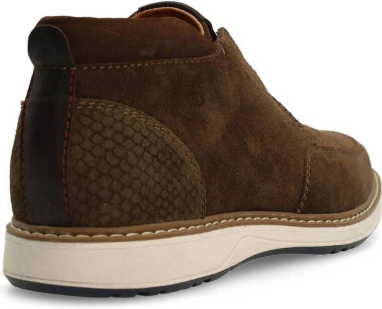 Manfield suède enkelboots bruin