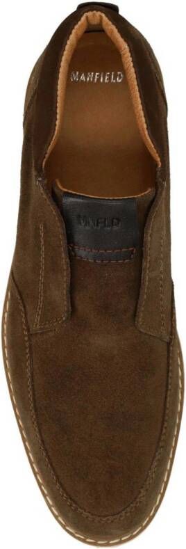 Manfield suède enkelboots bruin