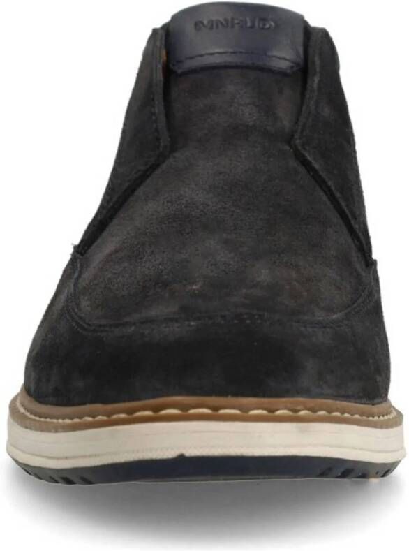 Manfield suède enkelboots donkerblauw