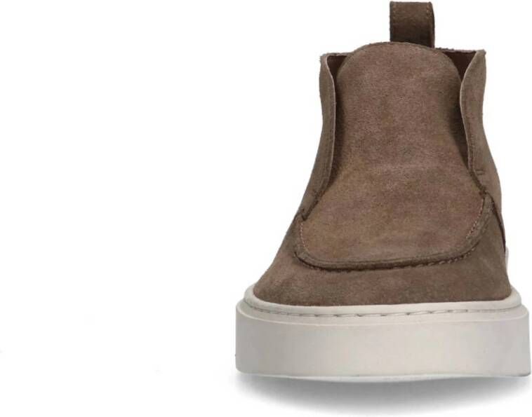 Manfield suède enkelboots taupe