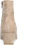 Manfield Dames Beige suède enkellaarsjes met hak - Thumbnail 2