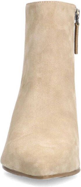 Manfield suède enkellaarzen beige