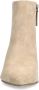 Manfield Dames Beige suède enkellaarsjes met hak - Thumbnail 4
