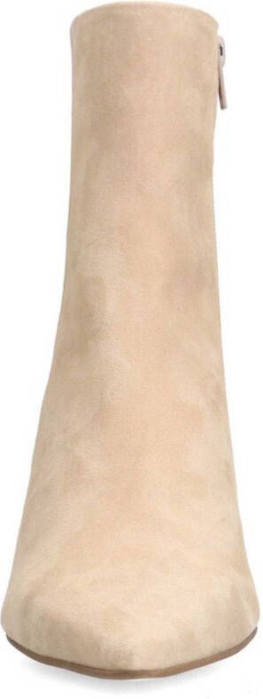 Manfield suède enkellaarzen beige