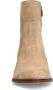 Manfield Dames Beige suède enkellaarsjes met hak - Thumbnail 5