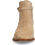 Manfield Dames Beige suède enkellaarsjes met hak - Thumbnail 4